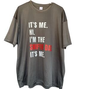 Funny Swiftie Dad Shirt XXL Gray Fathers Day Concert Taylor Music Graphic Print